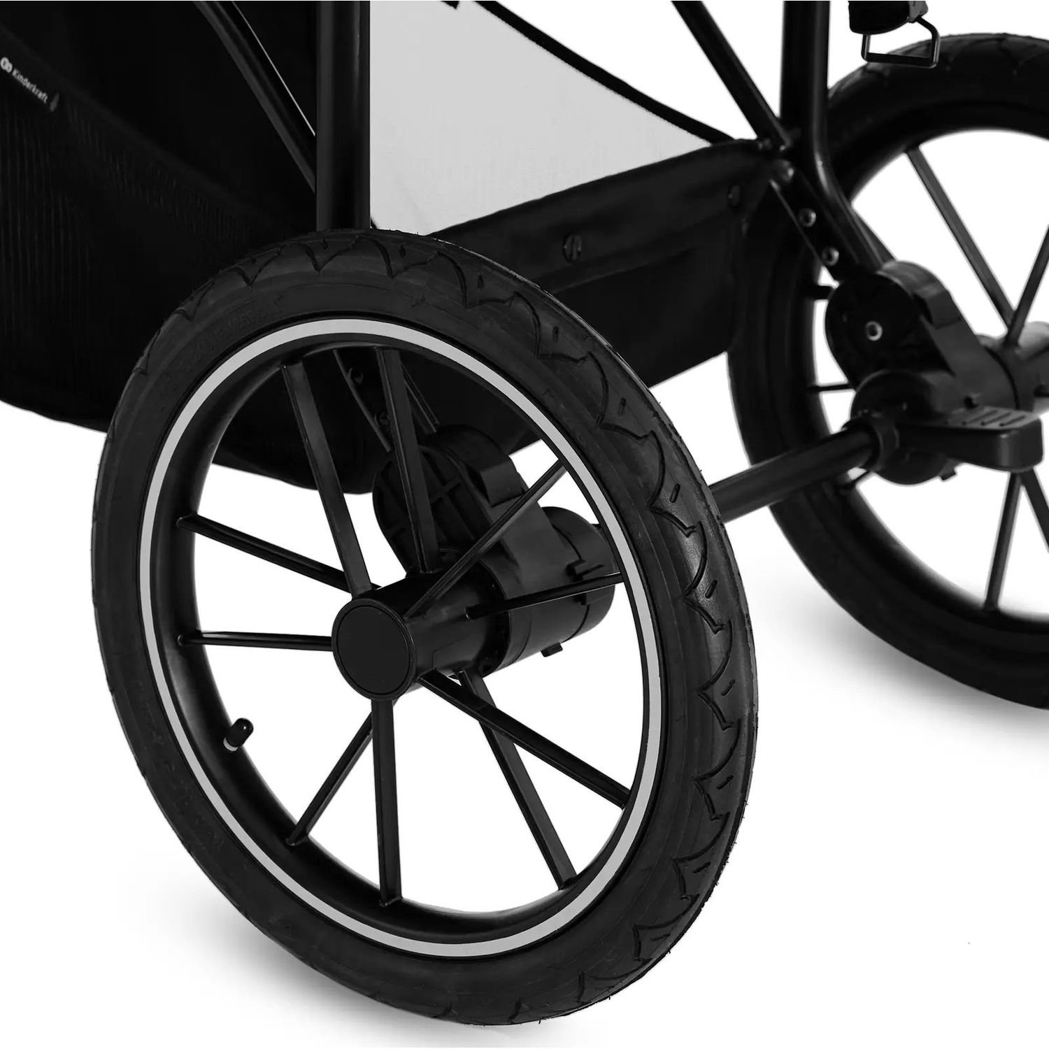 Прогулочная коляска Kinderkraft Helsi Deep Black черная (00-00305203) - фото 11