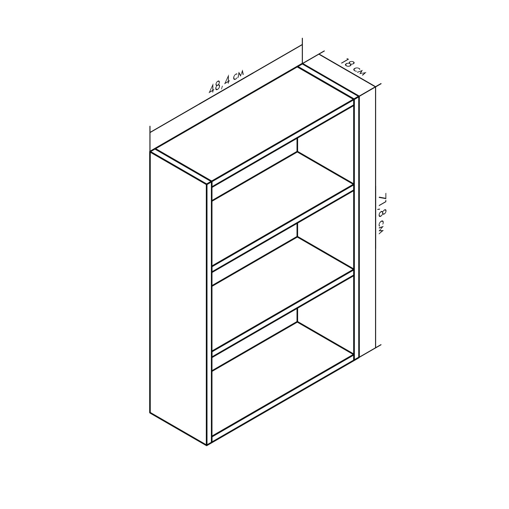 Полка Hopanchuk Furniture Кармел дуб шервуд (64C7) - фото 3