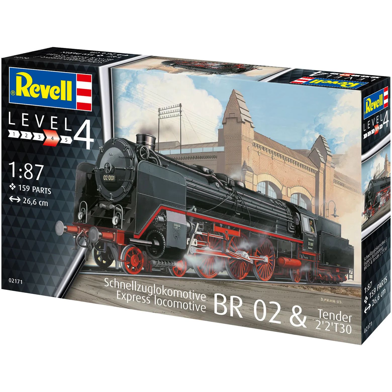 Збірна модель Revell Експрес локомотив BR02 з тендером 2'2 T30 масштаб 1:87, 159 деталей (RVL-02171) - фото 1