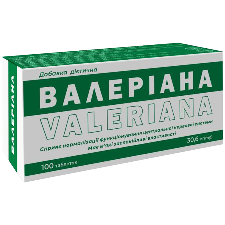 Валеріана Красота та здоров'я пігулки 100 шт. х 180 мг - фото 1