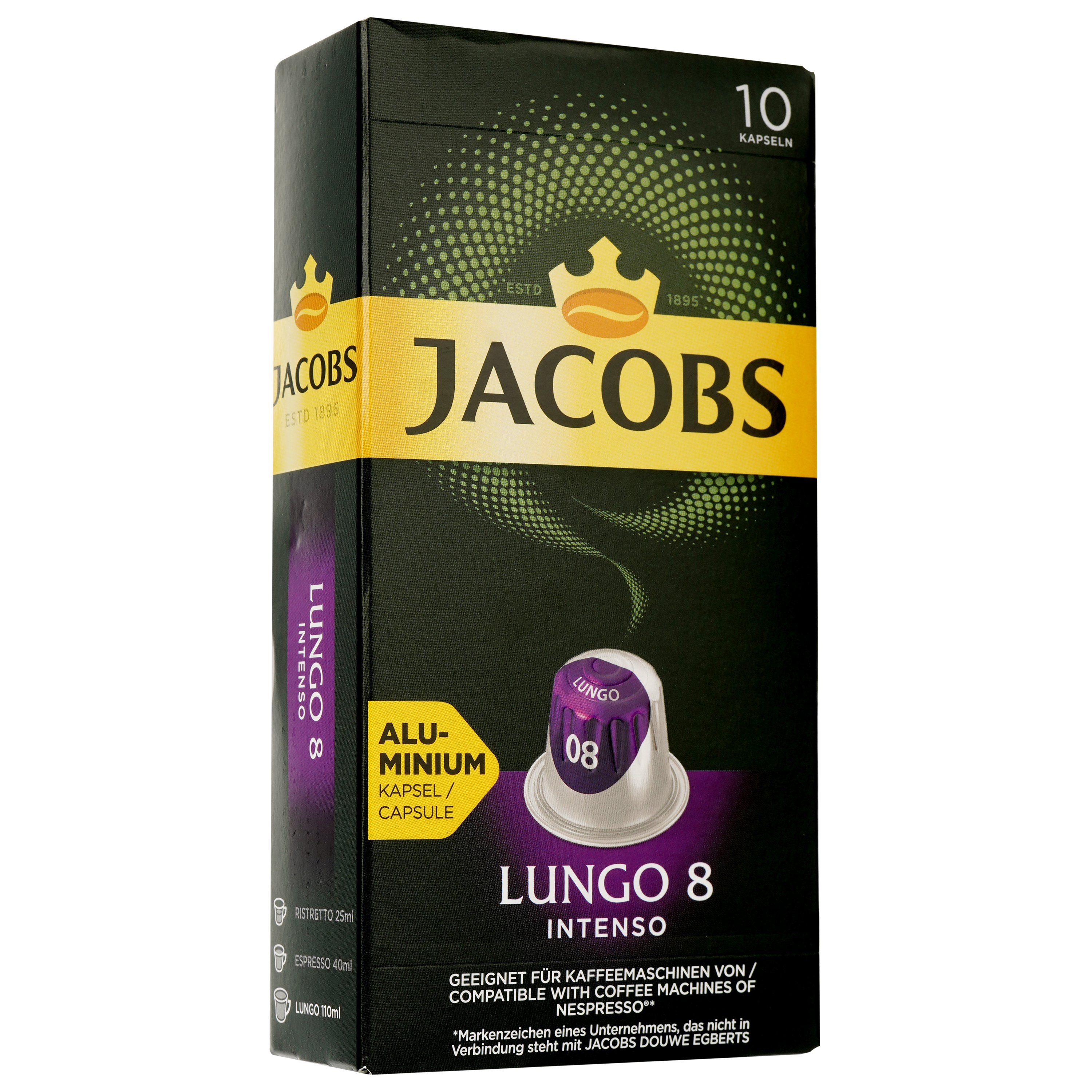 Кофе молотый Jacobs Lungo 8 Intenso в капсулах, 52 г, 10 шт. (914991) - фото 3