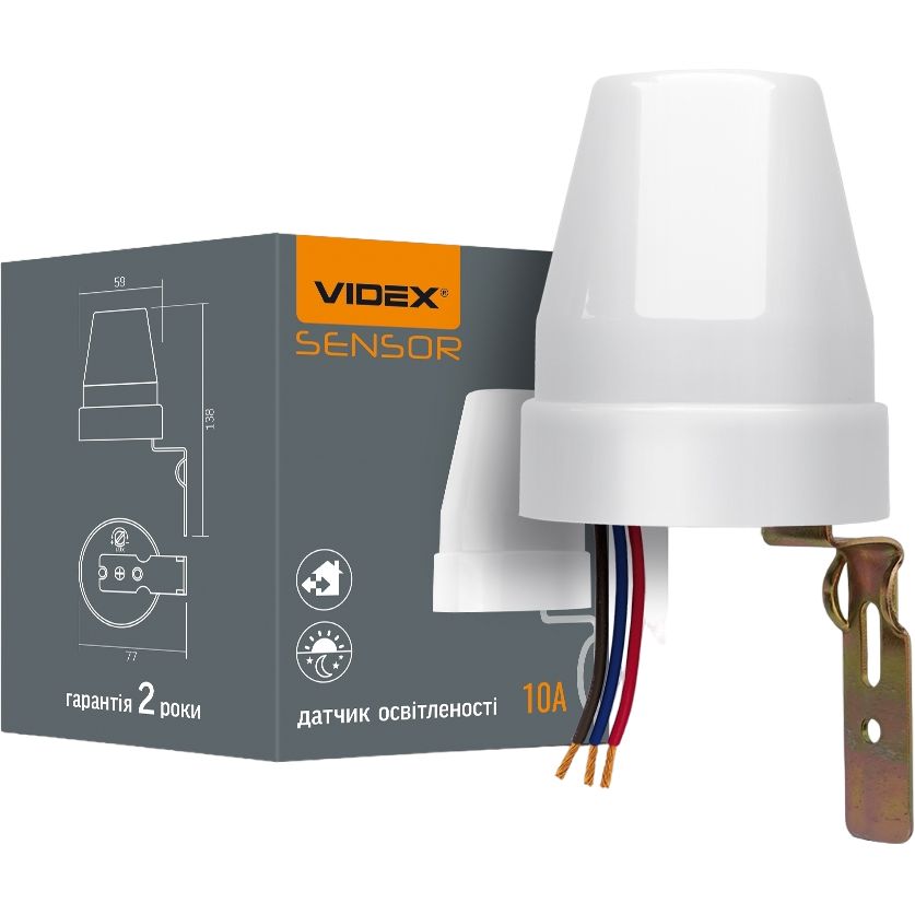 Датчик освещенности Videx 10A 220V фотометрический (VL-SN02) - фото 1