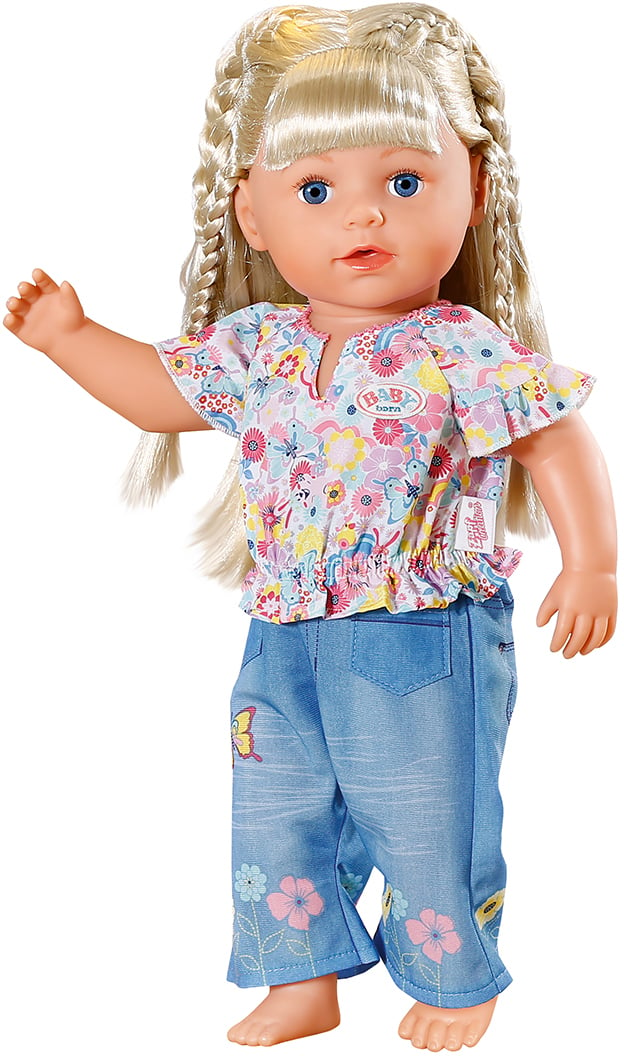 Одежда для куклы Baby Born Цветочный джинс 43 см (832677) - фото 2