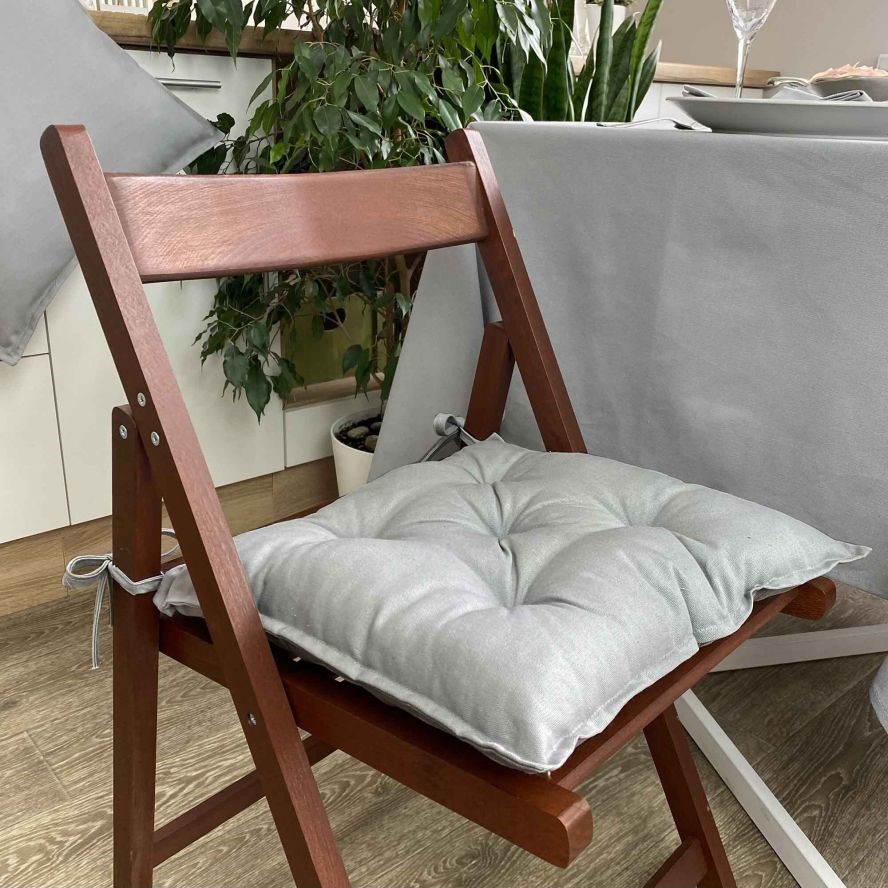 Подушка на стілець Прованс, 40х40 см, сірий (21420) - фото 1