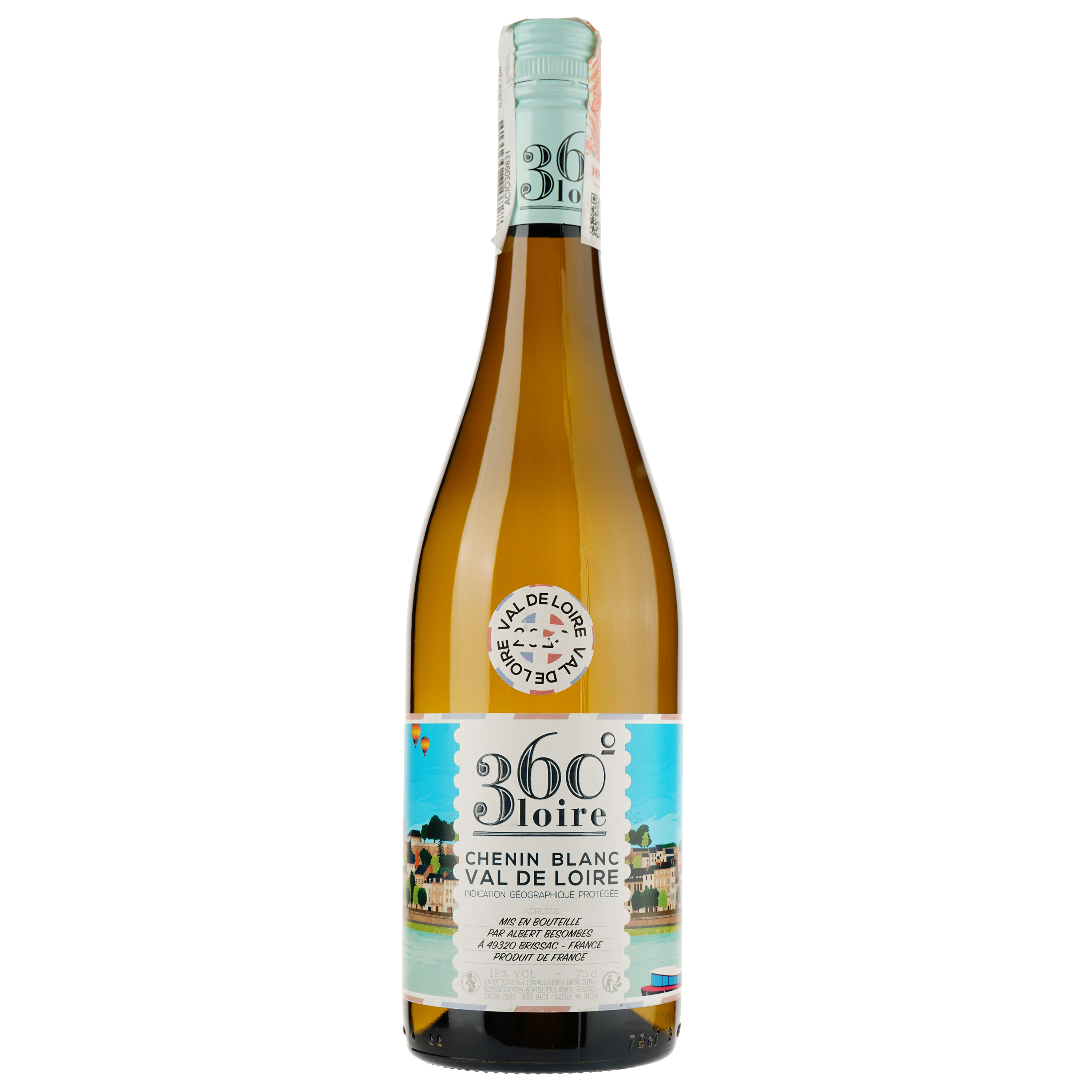 VP Вино Loire Proprietes 360 Val De Loire Chenin Blanc, біле, сухе, 12%, 0,75 л - фото 1