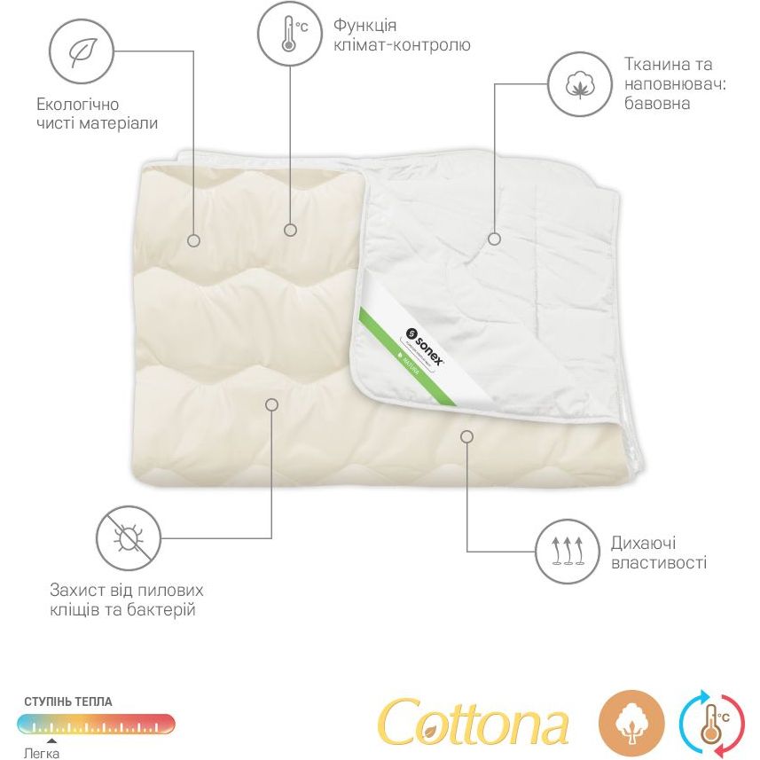 Одеяло Sonex Cottona легкое 155х215 см (SO102118) - фото 6
