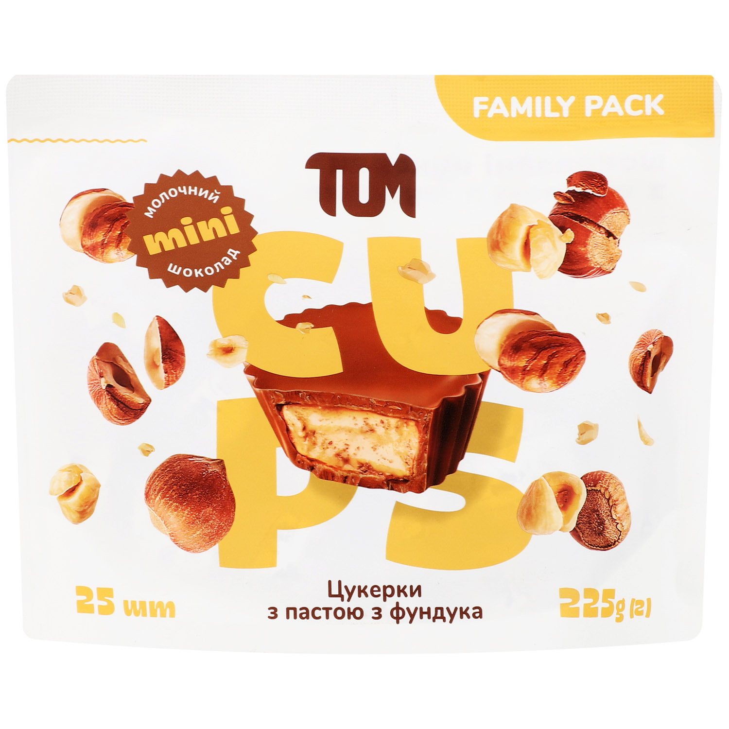 Конфеты TOM с пастой из фундука шоколадные 225 г (940838) - фото 1