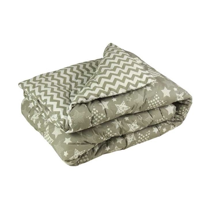 Одеяло силиконовое Руно, евростандарт, 220х200 см, серый (322.02СЛК_Зигзаг) - фото 1