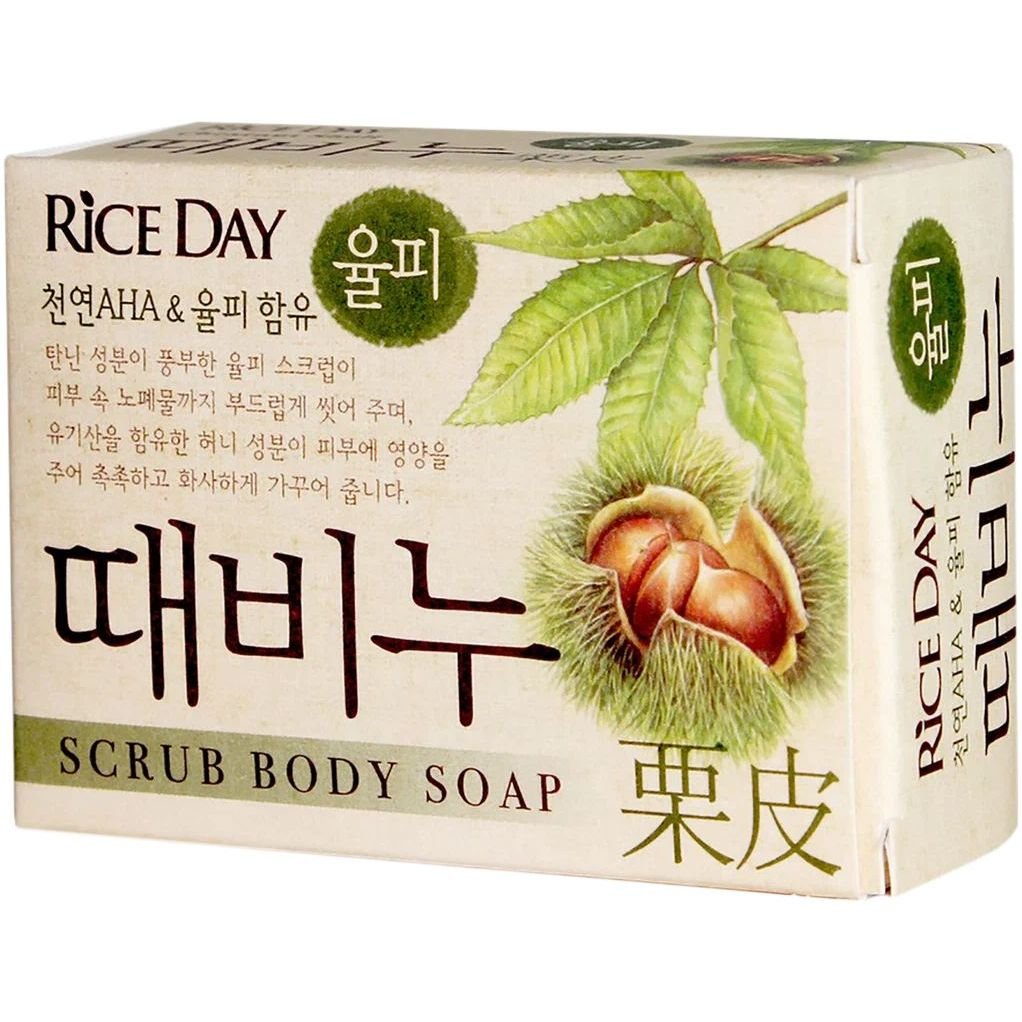 Мило-скраб для тіла Lion Riceday Scrub Body Chestnut Soap Каштан 100 г - фото 1