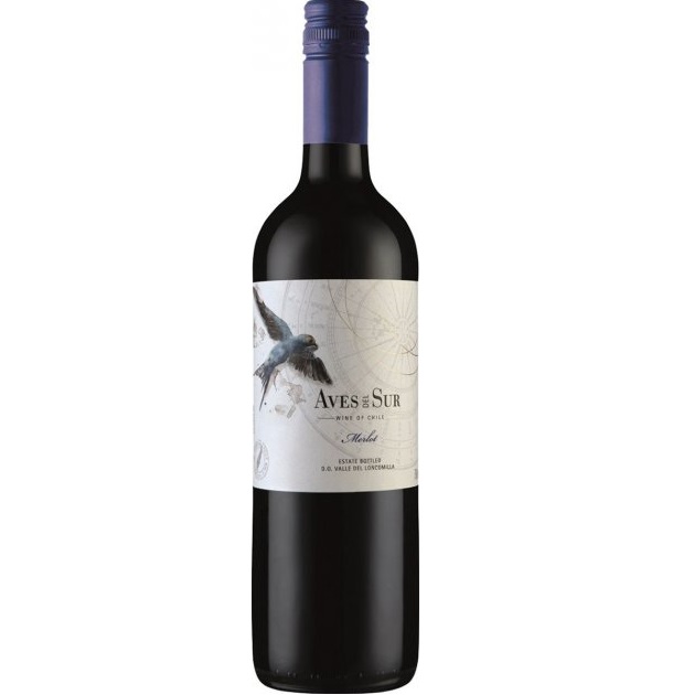 Вино Aves del Sur Merlot, красное, сухое, 13,1%, 0,75 л (8000009377872) - фото 1