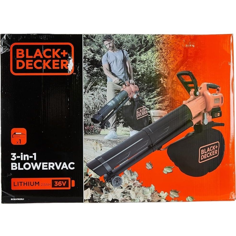 Садовый пылесос Black+Decker аккумуляторный (BCBLV3625L1-QW) - фото 2