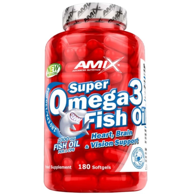 Жирні кислоти Amix Super Omega 3 Fish Oil 1000 мг 180 софт гель - фото 1