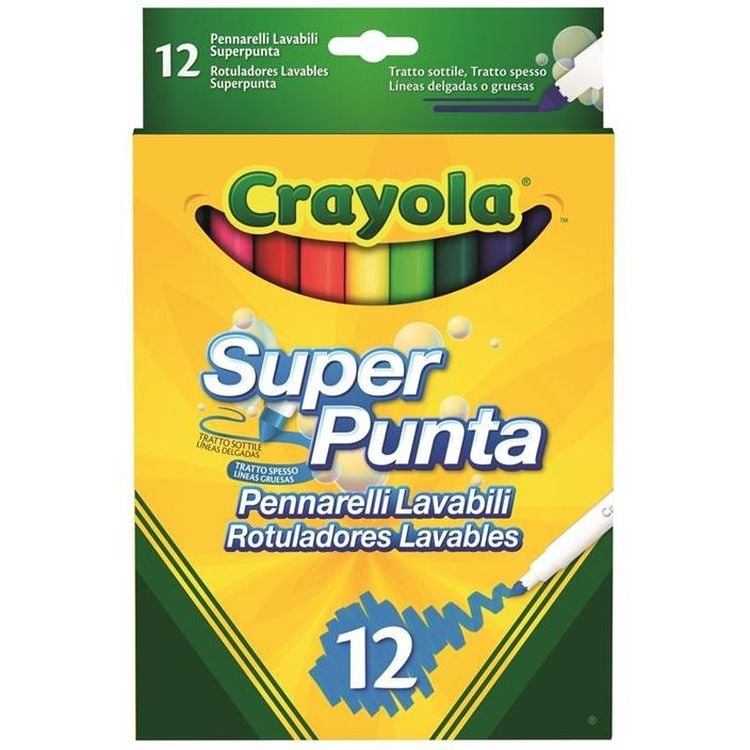 Фломастеры Crayola тонкие, 12 шт. (7509) - фото 1