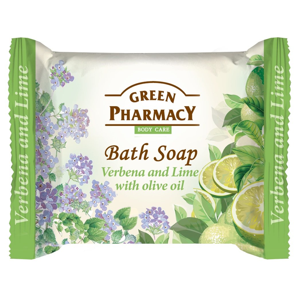 Мило Зелена Аптека Bath soap Verbena and Lime with olive oil, 100 г - фото 1