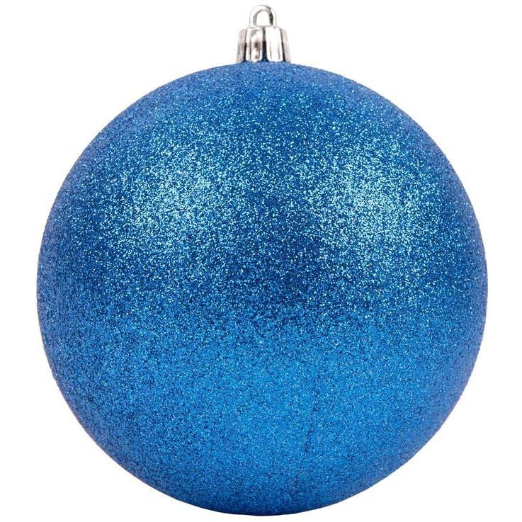 Куля новорічна Novogod'ko 10 см синя (974899) - фото 1