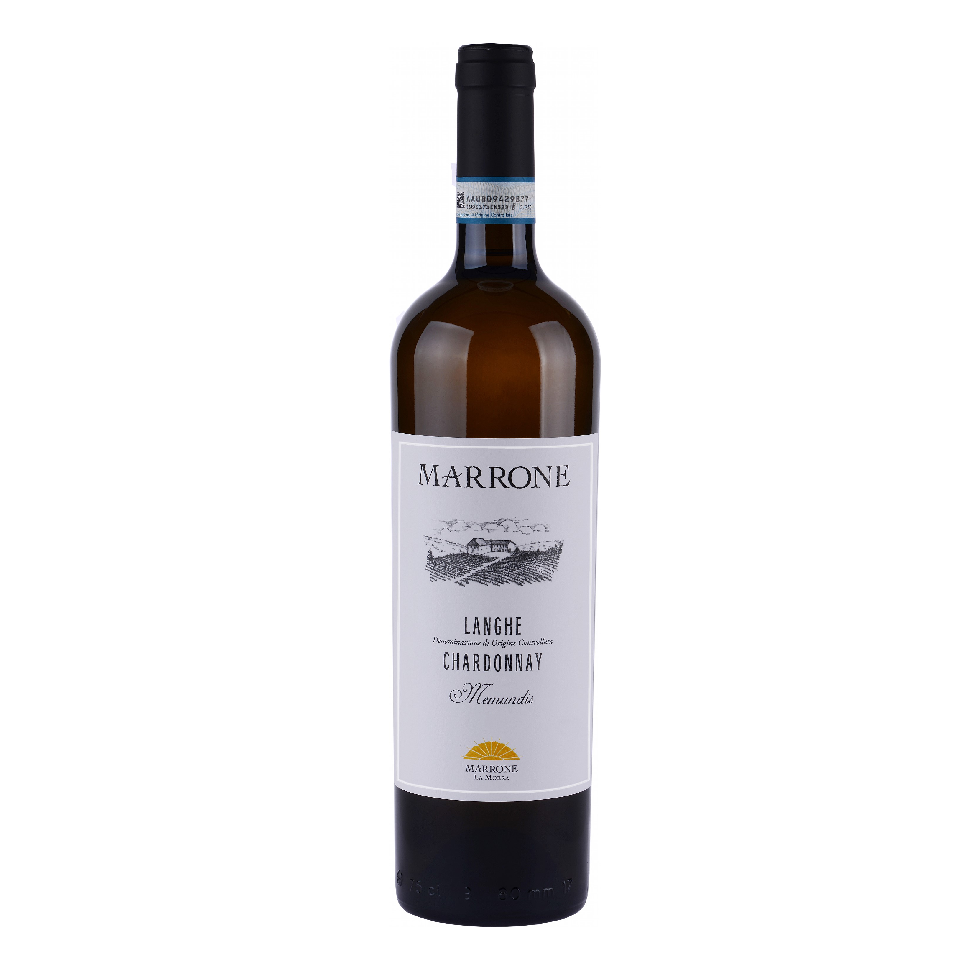 Вино Gian Piero Marron Langhe Chardonnay Memundis DOC, біле, сухе, 14%, 0,75 л - фото 1
