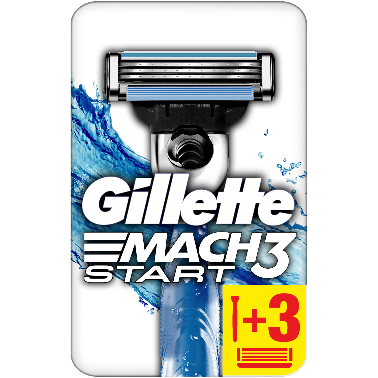 Бритва Gillette Mach3 Start с 3 сменными картриджами - фото 1
