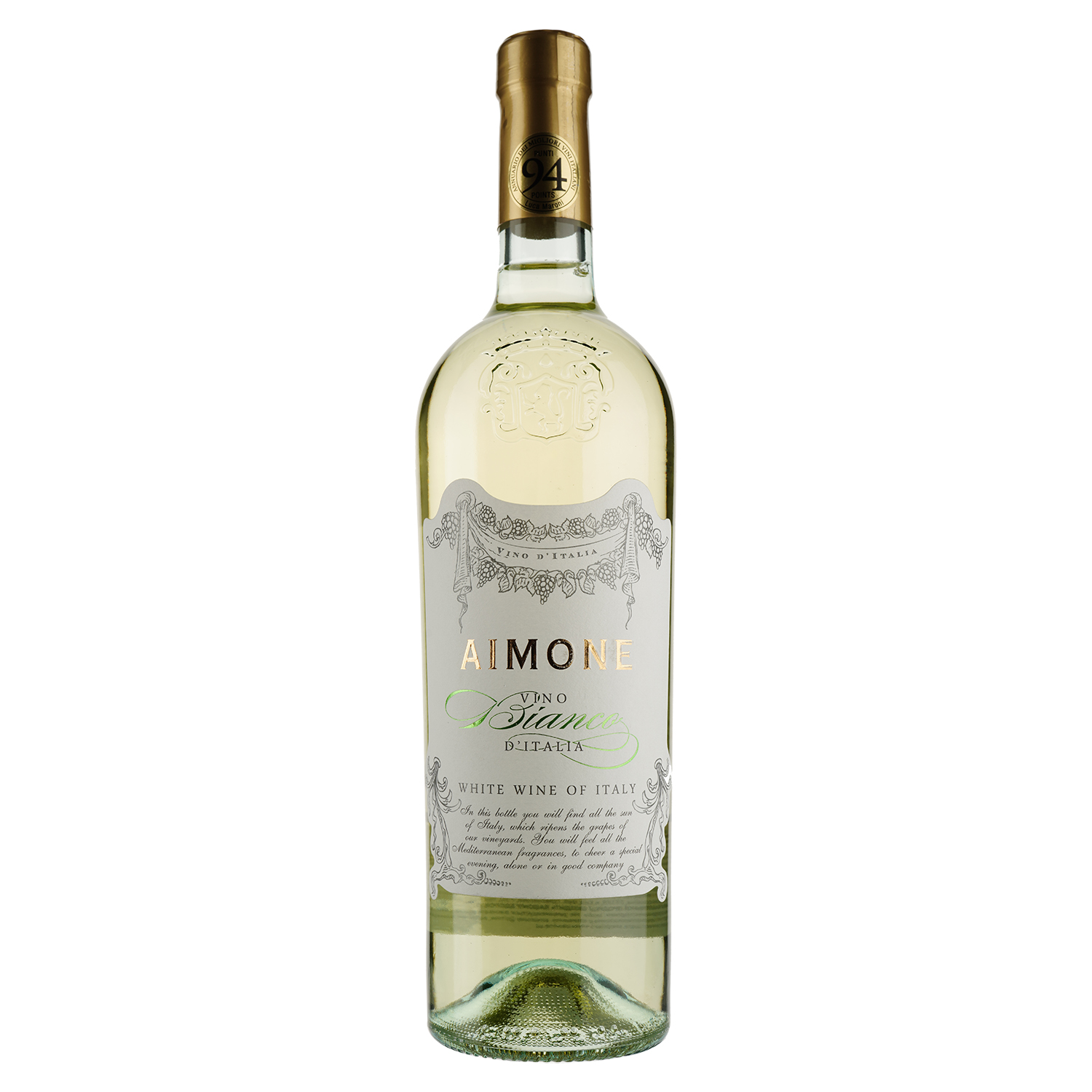 Вино Provinco Italia Aimone Vino Bianco d'Italia, белое, сухое, 12%, 0,75 л - фото 1