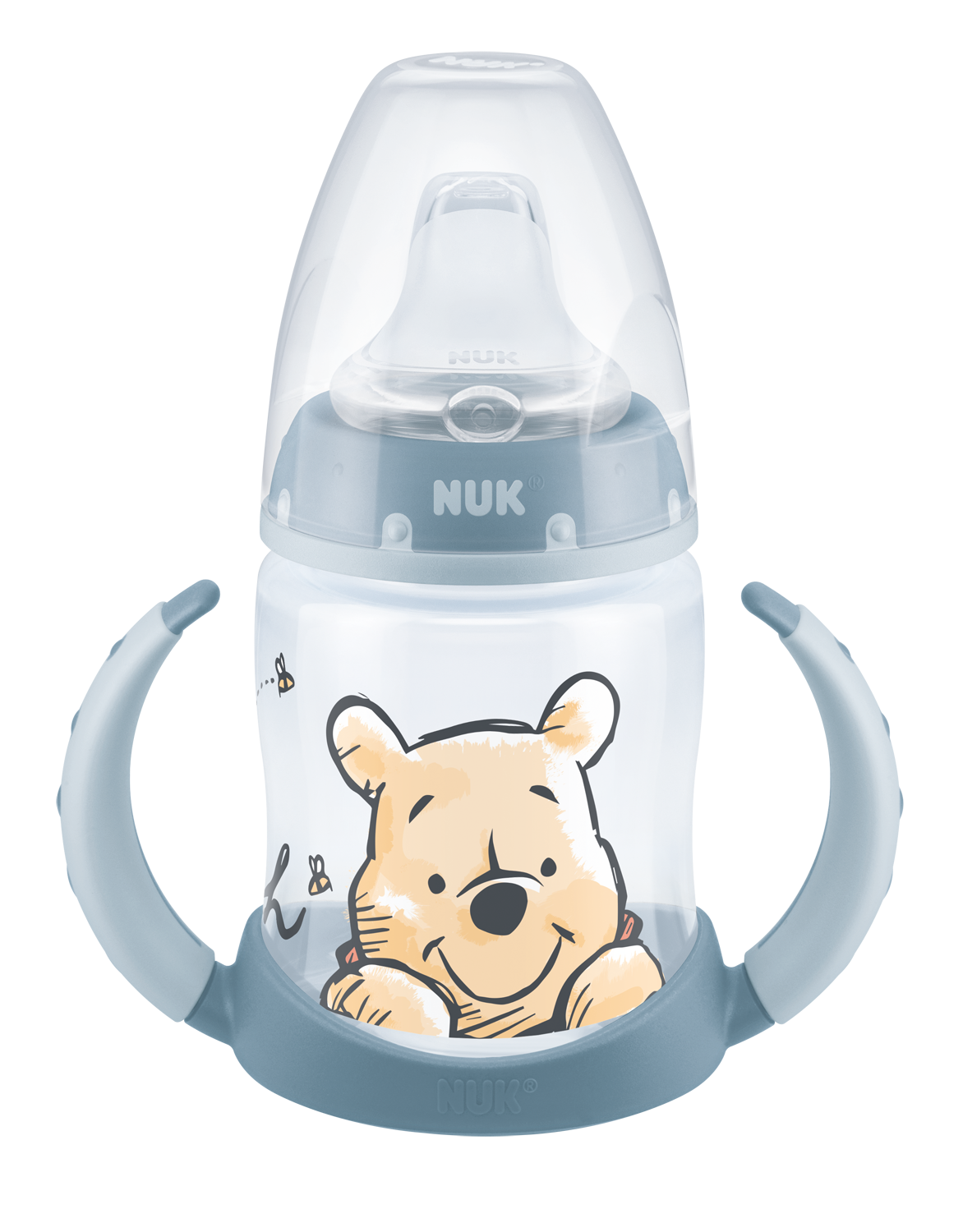 Поїльник з ручками Nuk First Choice Disney, з силіконовою насадкою, 150 мл, блакитний (3954049) - фото 1