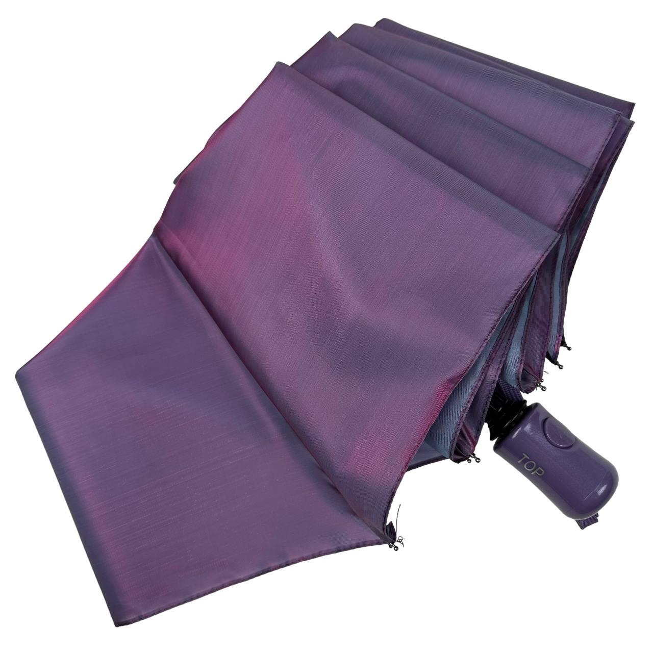Женский складной зонтик полуавтомат Toprain 97 см фиолетовый - фото 6