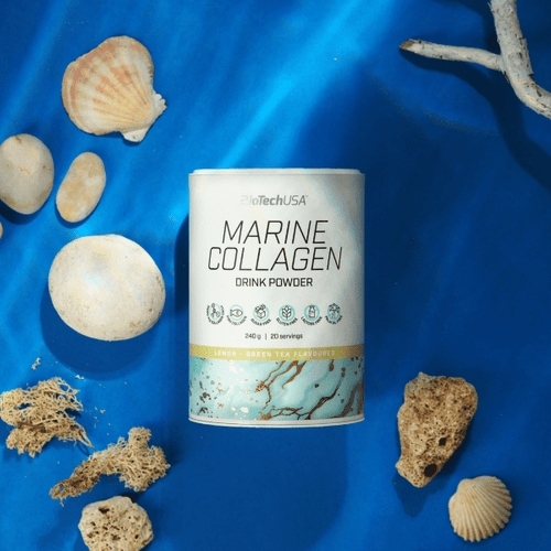 Для суглобів та зв'язок BiotechUSA Marine Collagen Lemon-green tea 240 г - фото 3