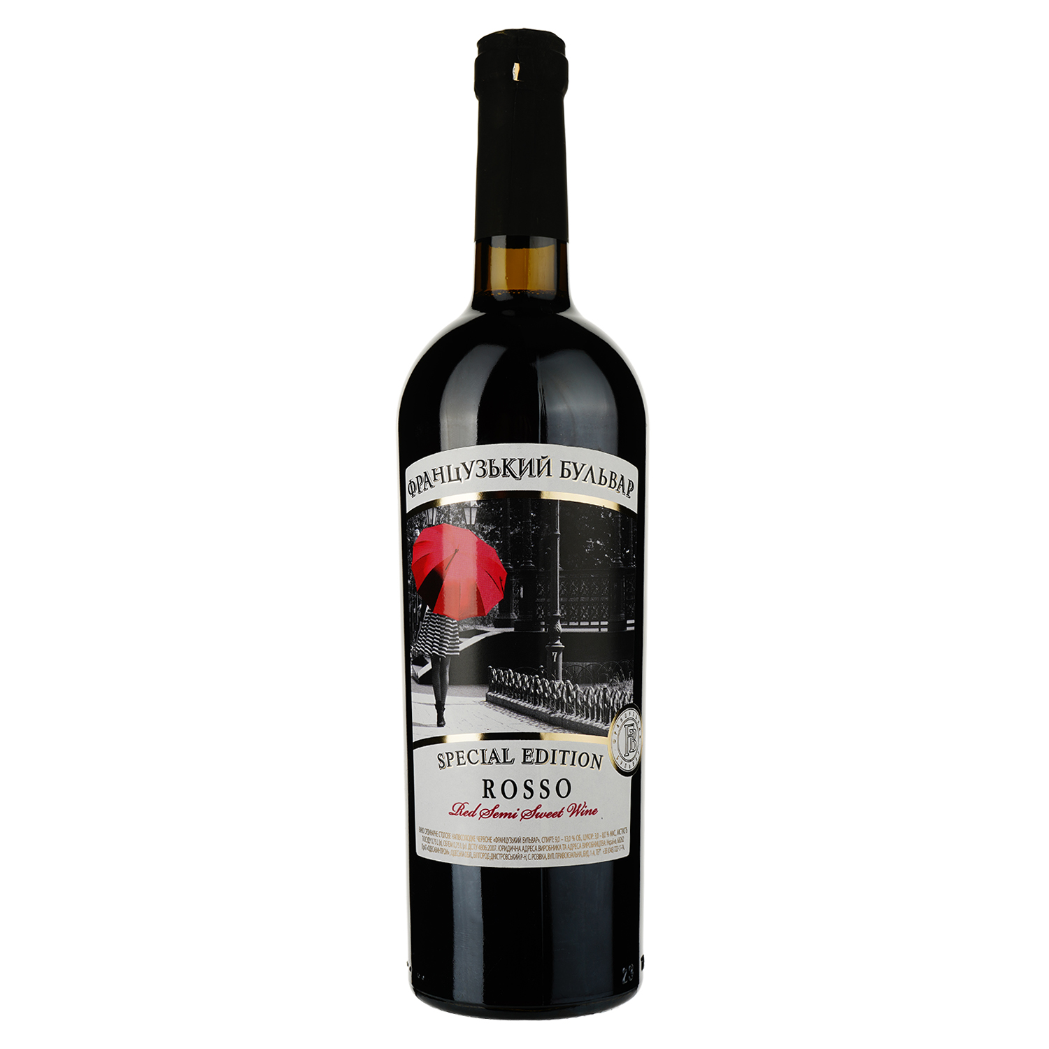 Вино Французький бульвар Special Edition Rosso, червоне, напівсолодке, 10-13%, 0,75 л (445186) - фото 1