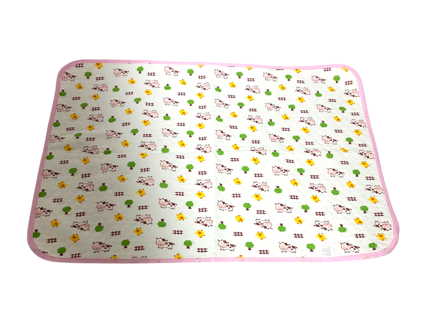 Багаторазова пелюшка Курносики Корівки, непромокаюча, 70х50 см, рожевий з білим (7140 пик) - фото 1