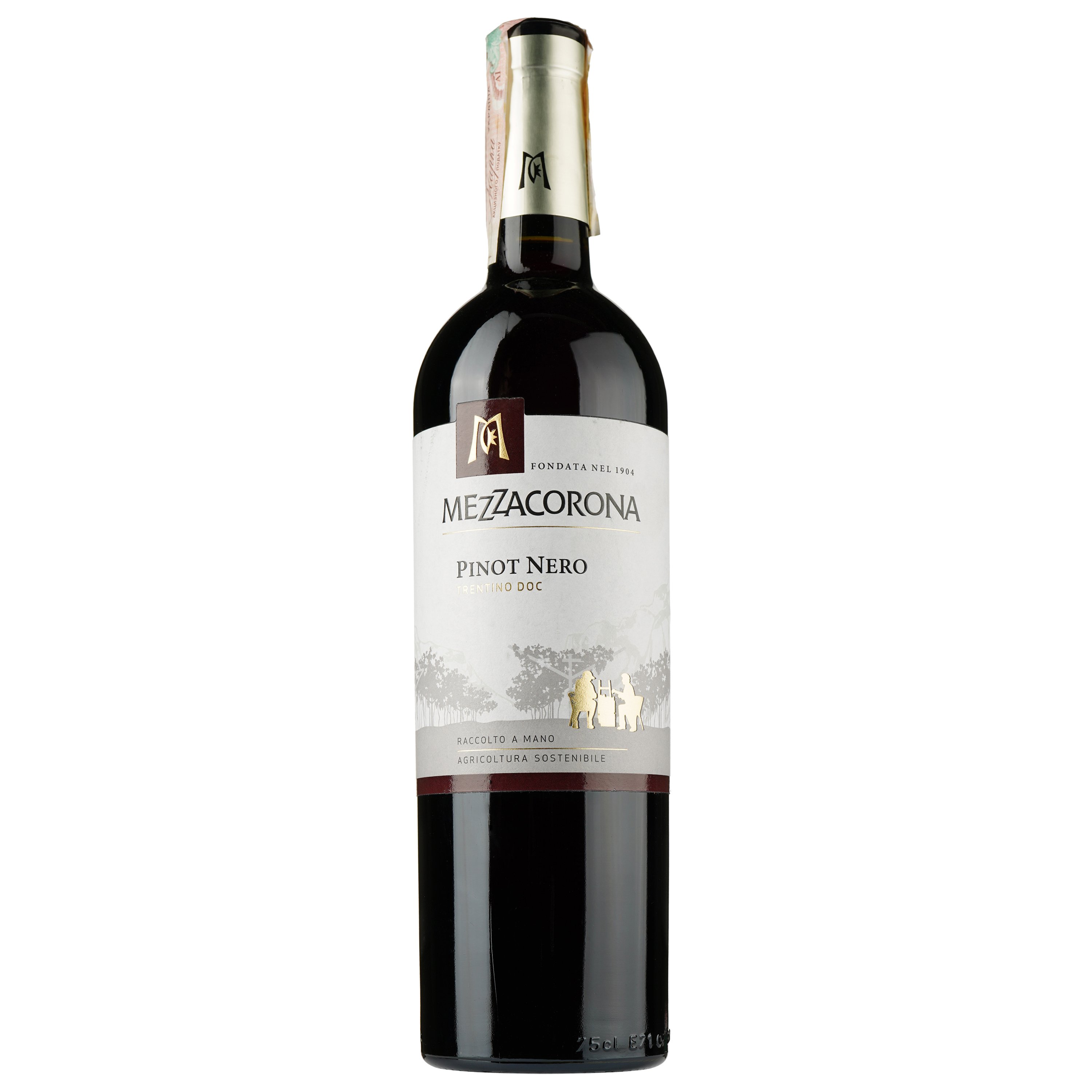 Вино Mezzacorona Pinot Nero Trentino DOC, красное, полусухое, 13%, 0,75 л - фото 1