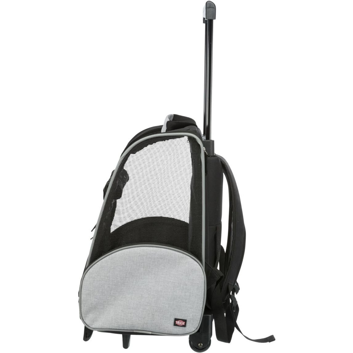 Сумка-рюкзак для собак Trixie Trolley, поліестер, до 8 кг, 32х45х25 см, чорна із сірим - фото 2
