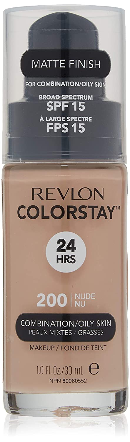 Тональный крем для комбинированной и жирной кожи лица Revlon Colorstay Makeup Combination and Oily Skin, тон 200 (Nude), 30 мл (483620) - фото 1