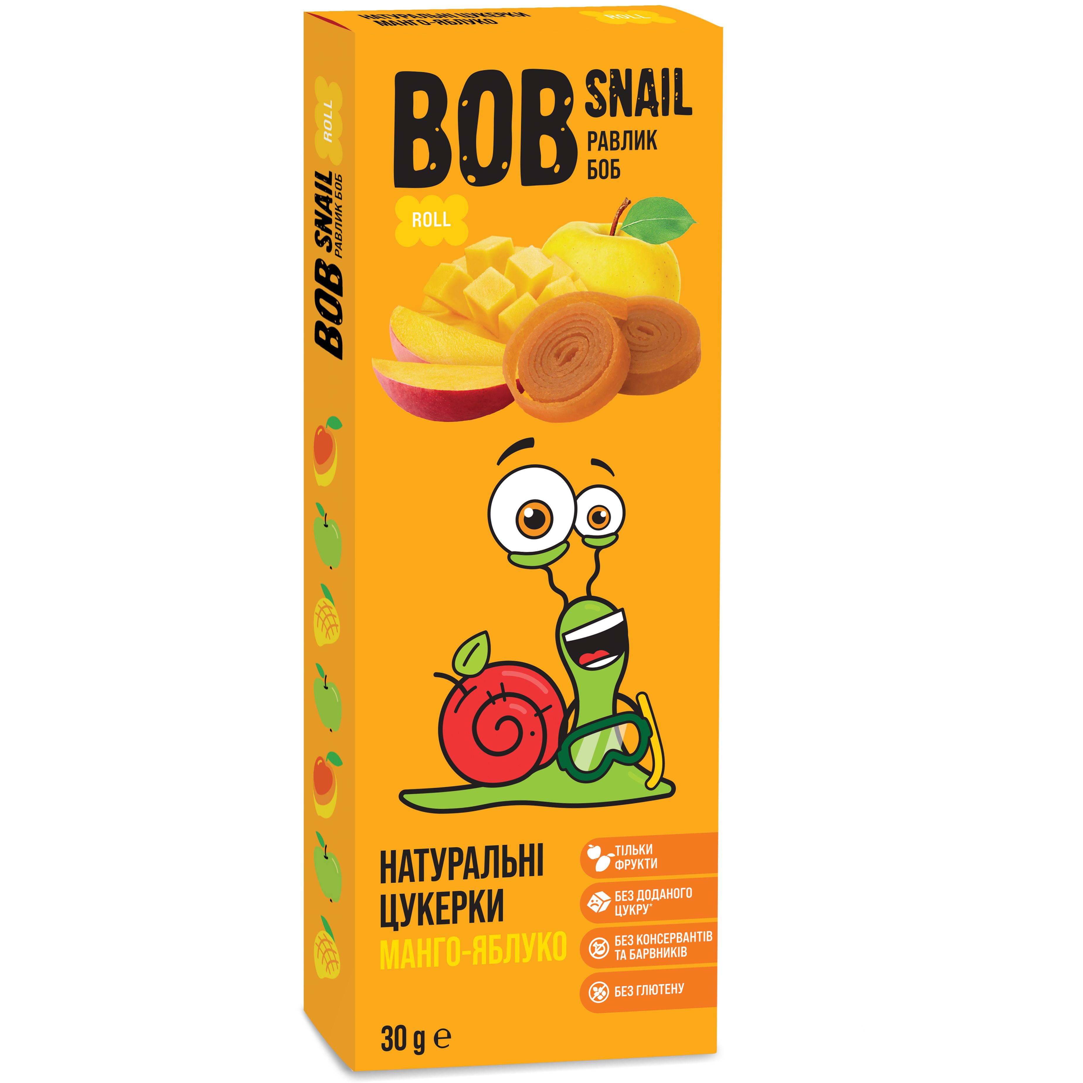 Фруктові цукерки Bob Snail Манго-Яблуко 30 г - фото 1