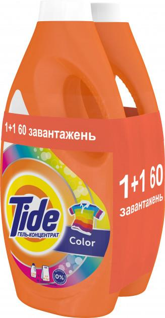 Гель-концентрат для стирки Tide Color, 3,3 л (2 шт. по 1,65 л) - фото 1