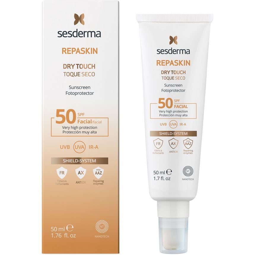 Сонцезахисний крем для обличчя Sesderma Repaskin Sunscreen Fotoprotector SPF50, 50 мл - фото 1