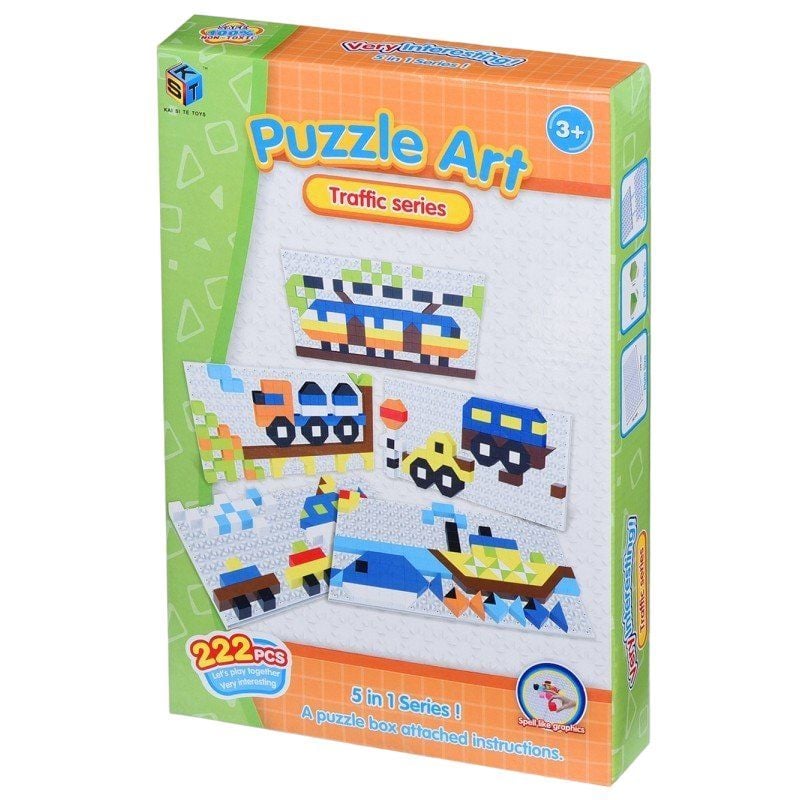 Пазл-мозаїка Same Toy Puzzle Art Traffic series Транспорт, 222 елементів (5991-4Ut) - фото 1