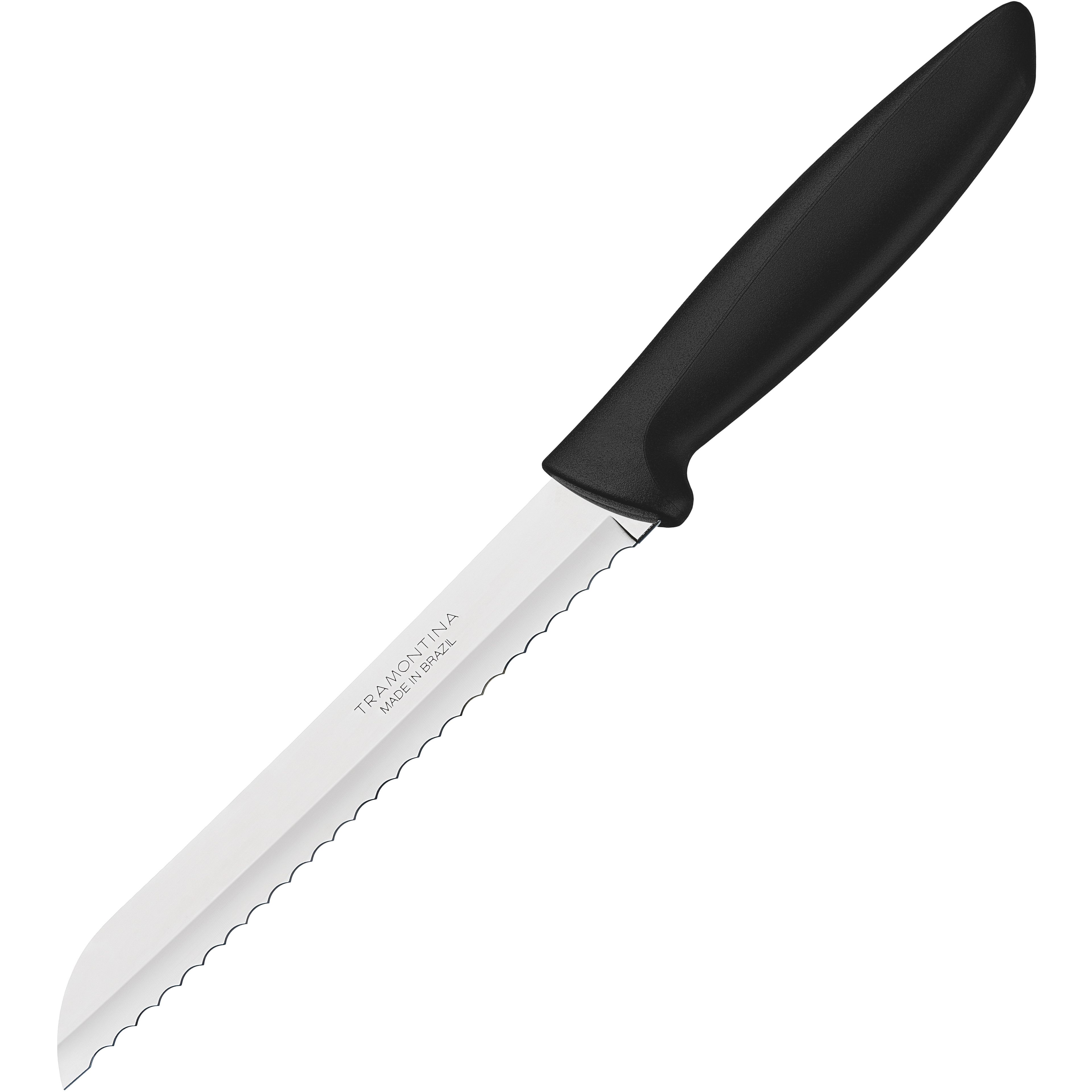 Нож для хлеба Tramontina Plenus black 203 мм (23422/108) - фото 1