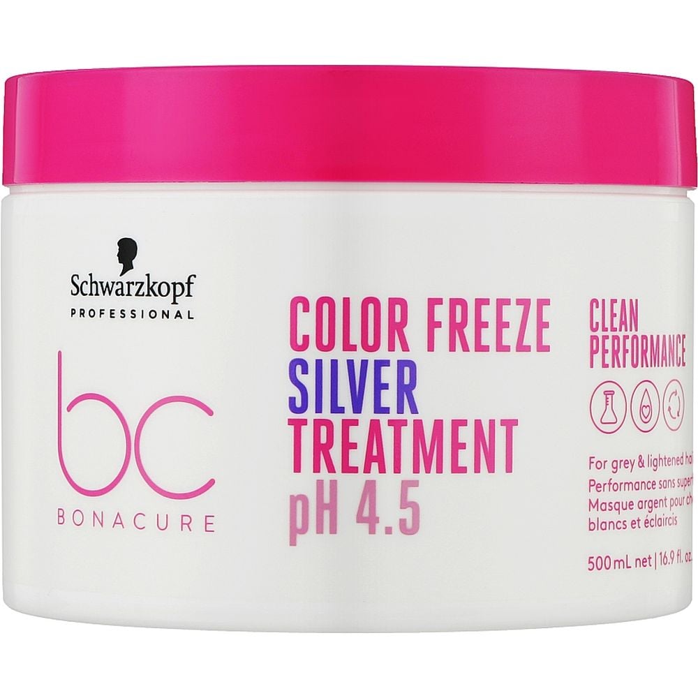 Маска Schwarzkopf Professional BC Bonacure Color Freeze Silver Treatment для нейтрализации нежелательной желтизны волос 500 мл - фото 1