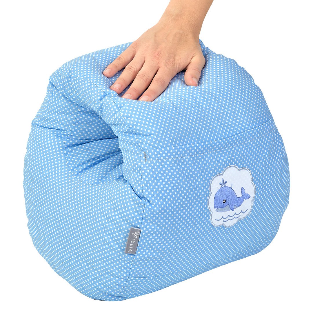 Подушка для годування Papaella Mini Горошок, 28х30 см, блакитний (8-31999) - фото 9