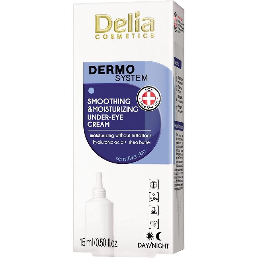 Крем для лица Delia Cosmetics Dermo System SSmoothing & Moisturizing Under-Eye Cream 15 мл - фото 1