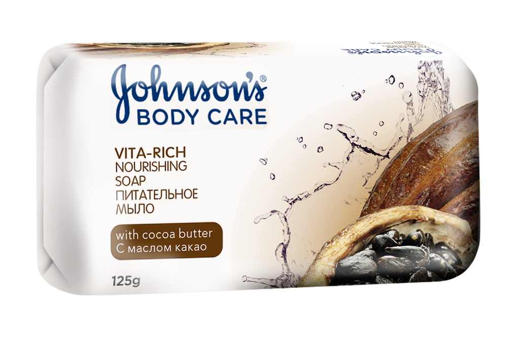 Мыло Johnson's Body Care Vita Rich Питательное с маслом какао, 125 г - фото 1