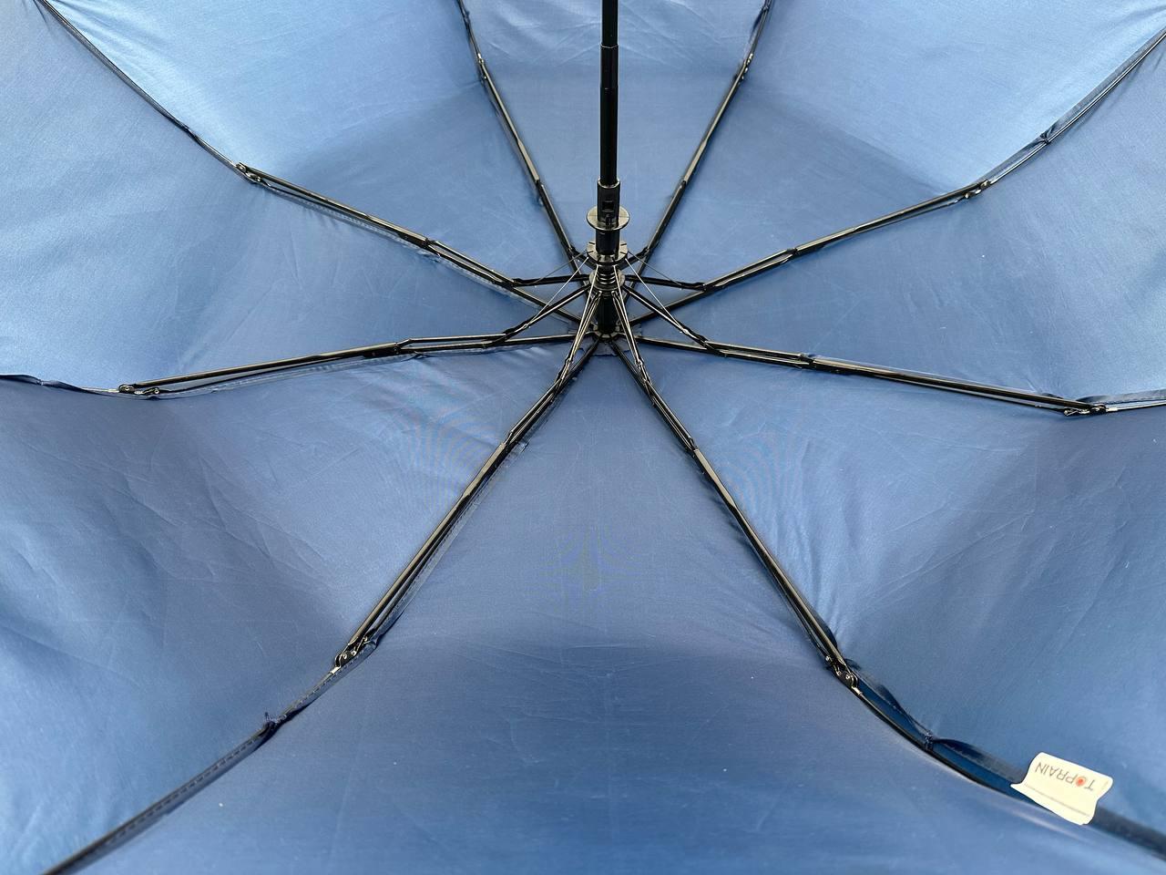 Женский складной зонтик полуавтомат Toprain 98 см синий - фото 5