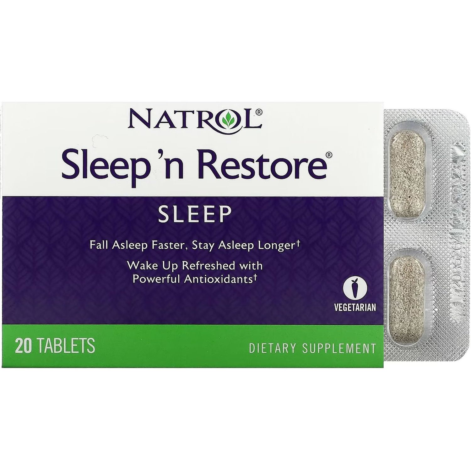 Комплекс для сну Natrol Sleep'n Restore Здоровий сон 20 таблеток - фото 1