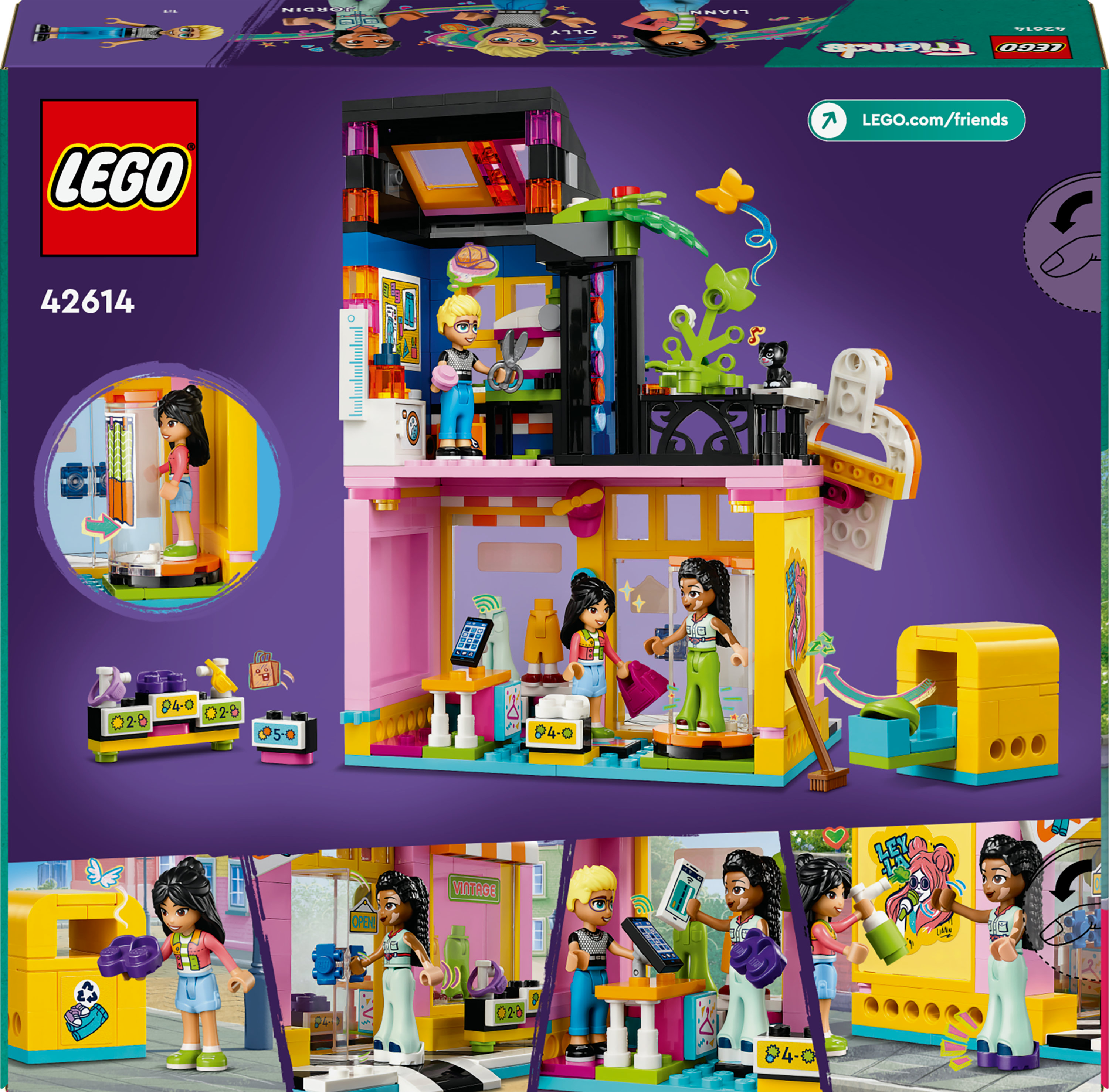 Конструктор LEGO Friends Крамниця вінтажного одягу 409 деталі (42614) - фото 9