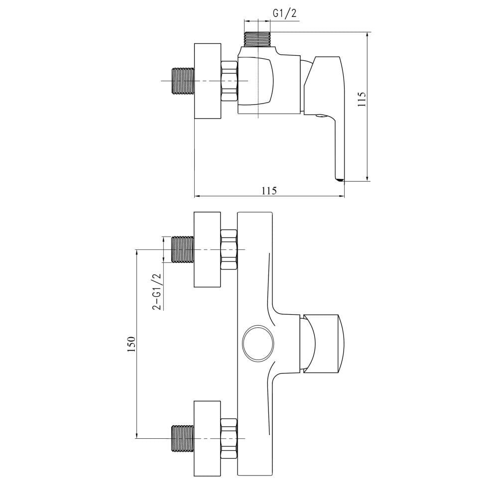 Смеситель для душа Brinex 40W 010 (BRIN40W010) - фото 2