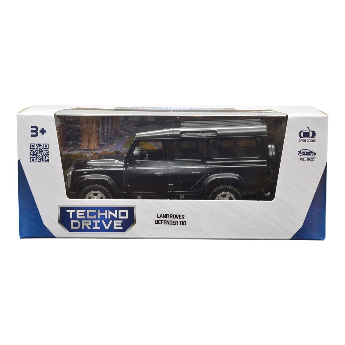 Автомодель TechnoDrive Land Rover Defender 110, 1:32, черная (250341U) - фото 8