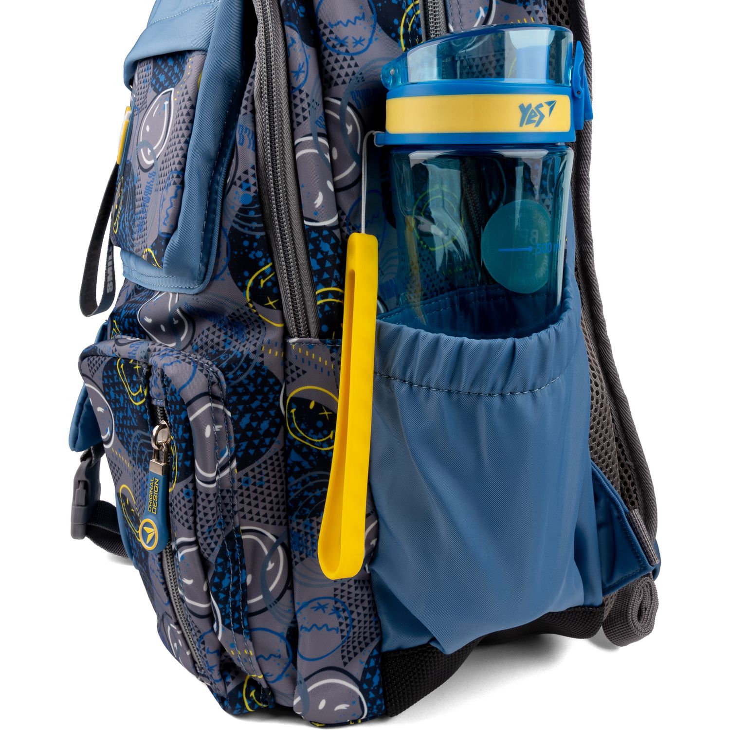 Рюкзак Yes TS-43 Smiley World, серый с голубым (559540) - фото 7
