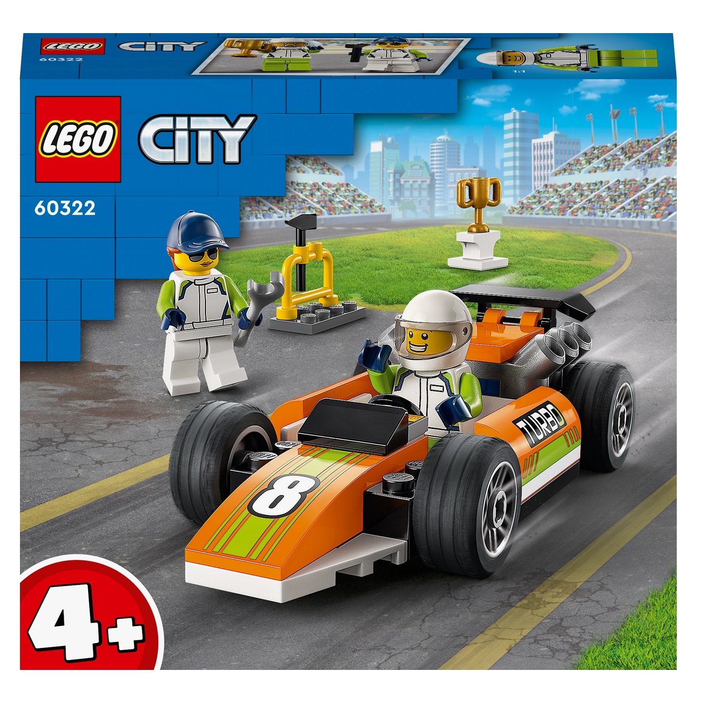 Конструктор LEGO City Гоночный автомобиль, 46 деталей (60322) - фото 1