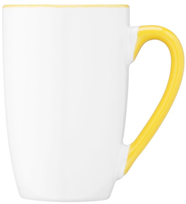 Чашка Ardesto Lorenzo Y, 360 мл, біла з жовтим (AR3481Y) - фото 3