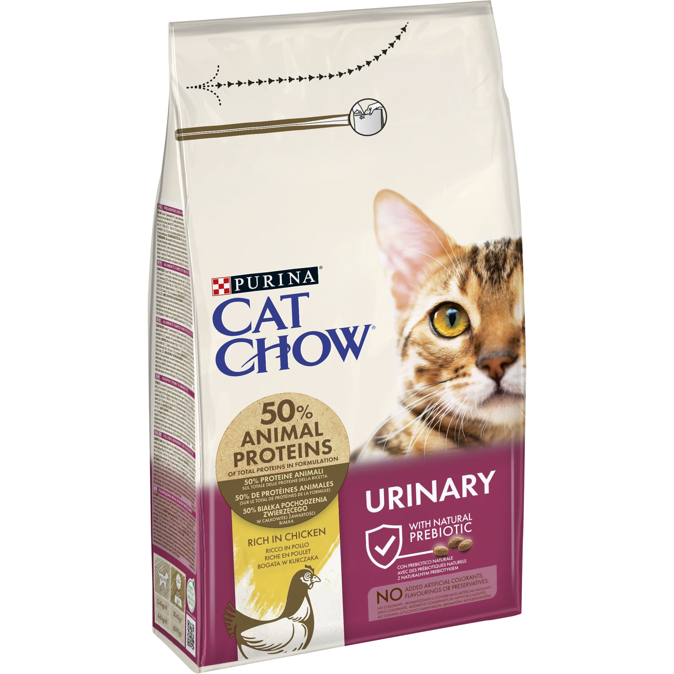 Сухой корм для кошек для поддержания здоровья мочевыводящей системы Cat Chow Urinary Tract Health с курицей 1.5 кг - фото 3