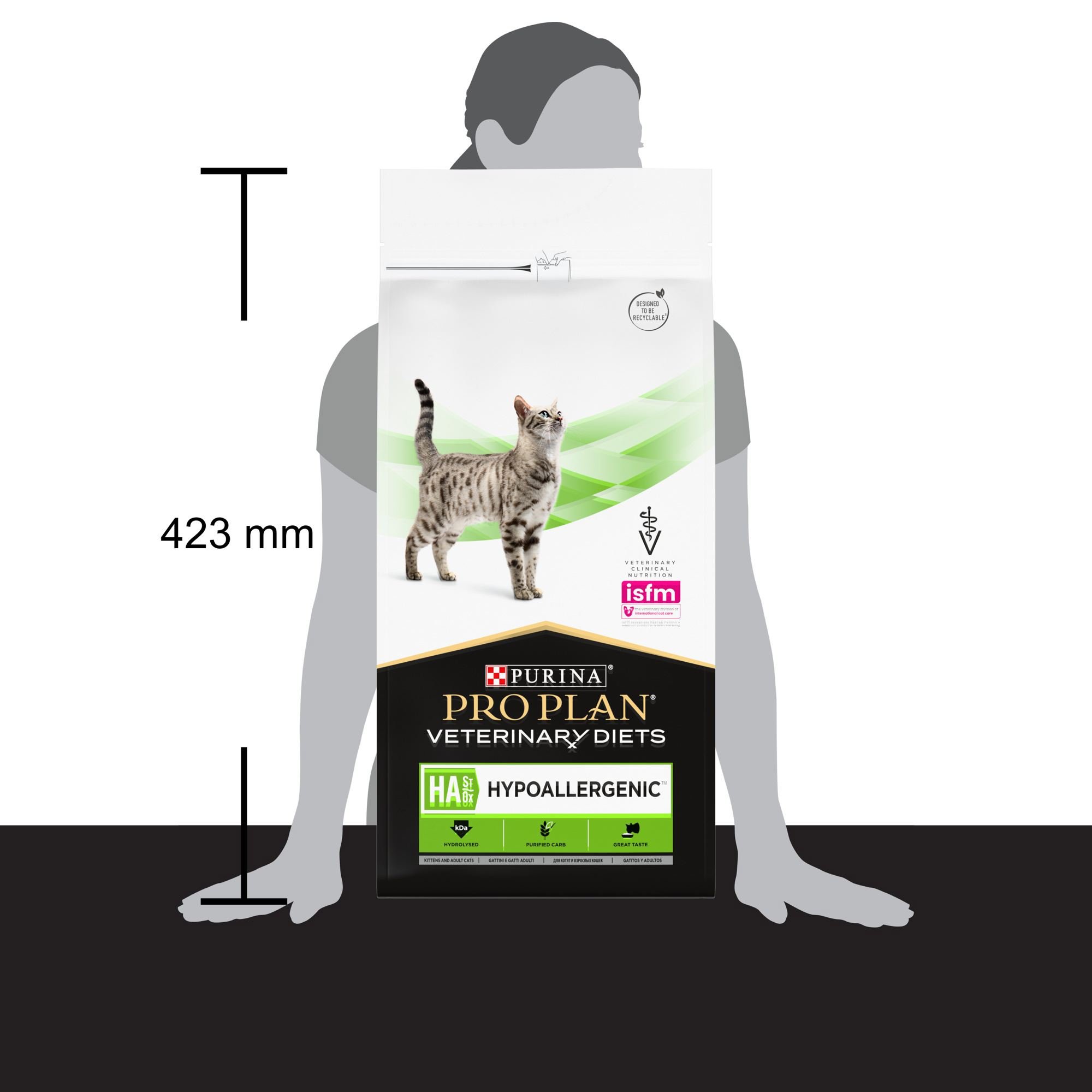 Сухий корм для котів при харчовій алергії Purina Pro Plan Veterinary Diets HA Hypoallergenic, 1,3 кг (12382618) - фото 4