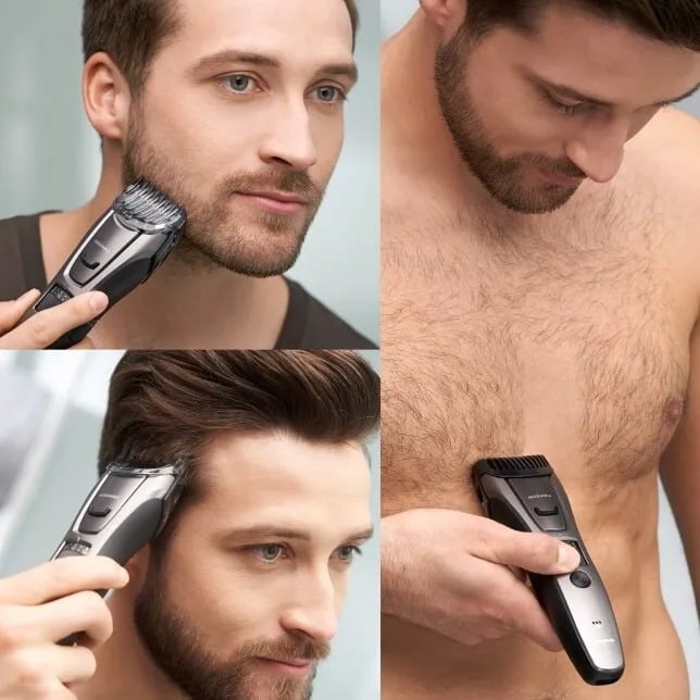Триммер для стрижки волос, бороды и усов Panasonic серо-черный - фото 9